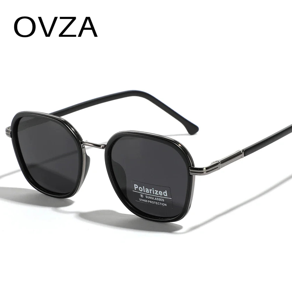 OVZA TR90 Polarized Sunglasses – Fashion Square Frame Driving Glasses for Men & Women S2074