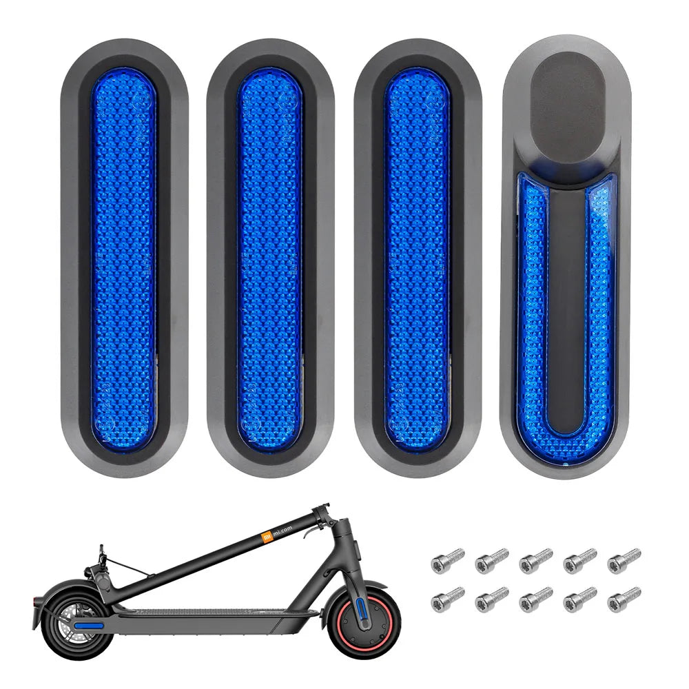 Electric Scooter Wheel Cover Hub Cap with Reflective Stickers for Xiaomi Mi 1S Pro 2 M365 - Protective Shells and Accessories