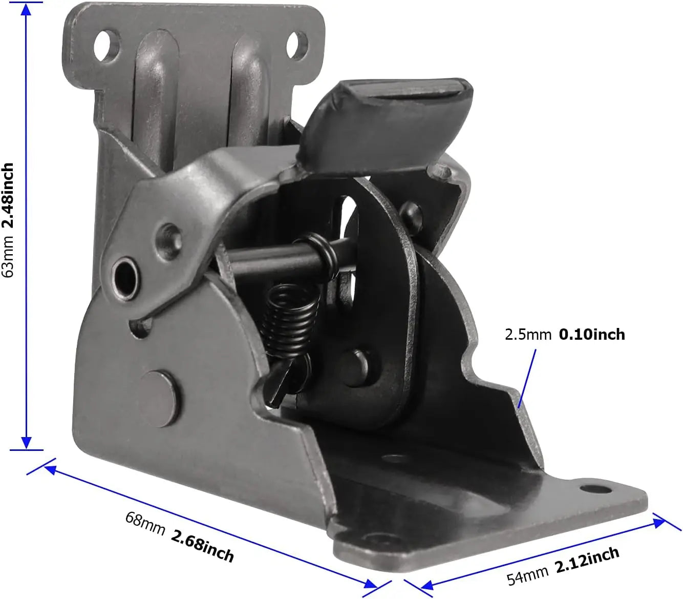 4Pcs Foldable Support Brackets – Self-Locking Folding Hinges with Screws for Table and Bed Legs