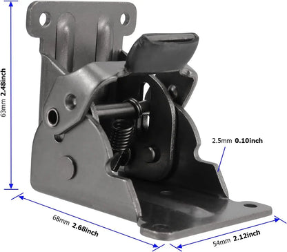 4Pcs Foldable Support Brackets – Self-Locking Folding Hinges with Screws for Table and Bed Legs