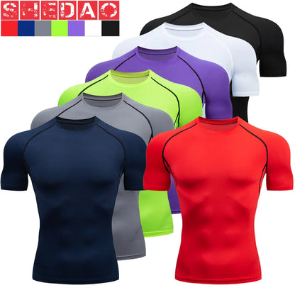 2-Piece Men’s Compression Sportswear Set — Gym, Yoga, Workout & Jogging Tracksuit