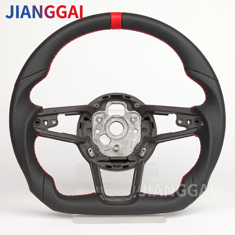 Carbon Fiber Steering Wheel - Sport Racing Wheel with Paddle Shifts, Buttons & Trim for Audi R8 TT TTS 2016-2023