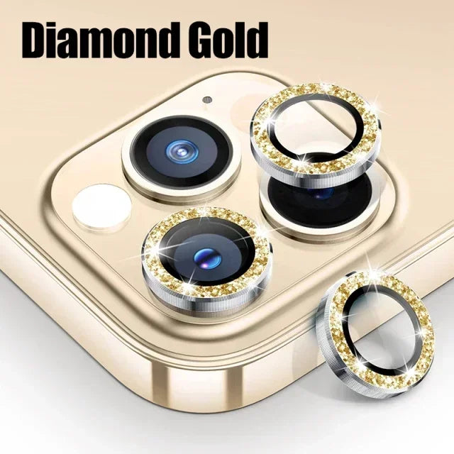 3PCS Metal Camera Lens Protectors – Glass Back Lens Protection Film for iPhone 15/15 Plus, 14/14 Pro Max, 13/13 Mini, 12/11