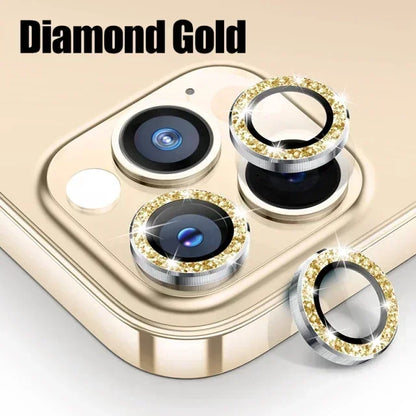 3PCS Metal Camera Lens Protectors – Glass Back Lens Protection Film for iPhone 15/15 Plus, 14/14 Pro Max, 13/13 Mini, 12/11