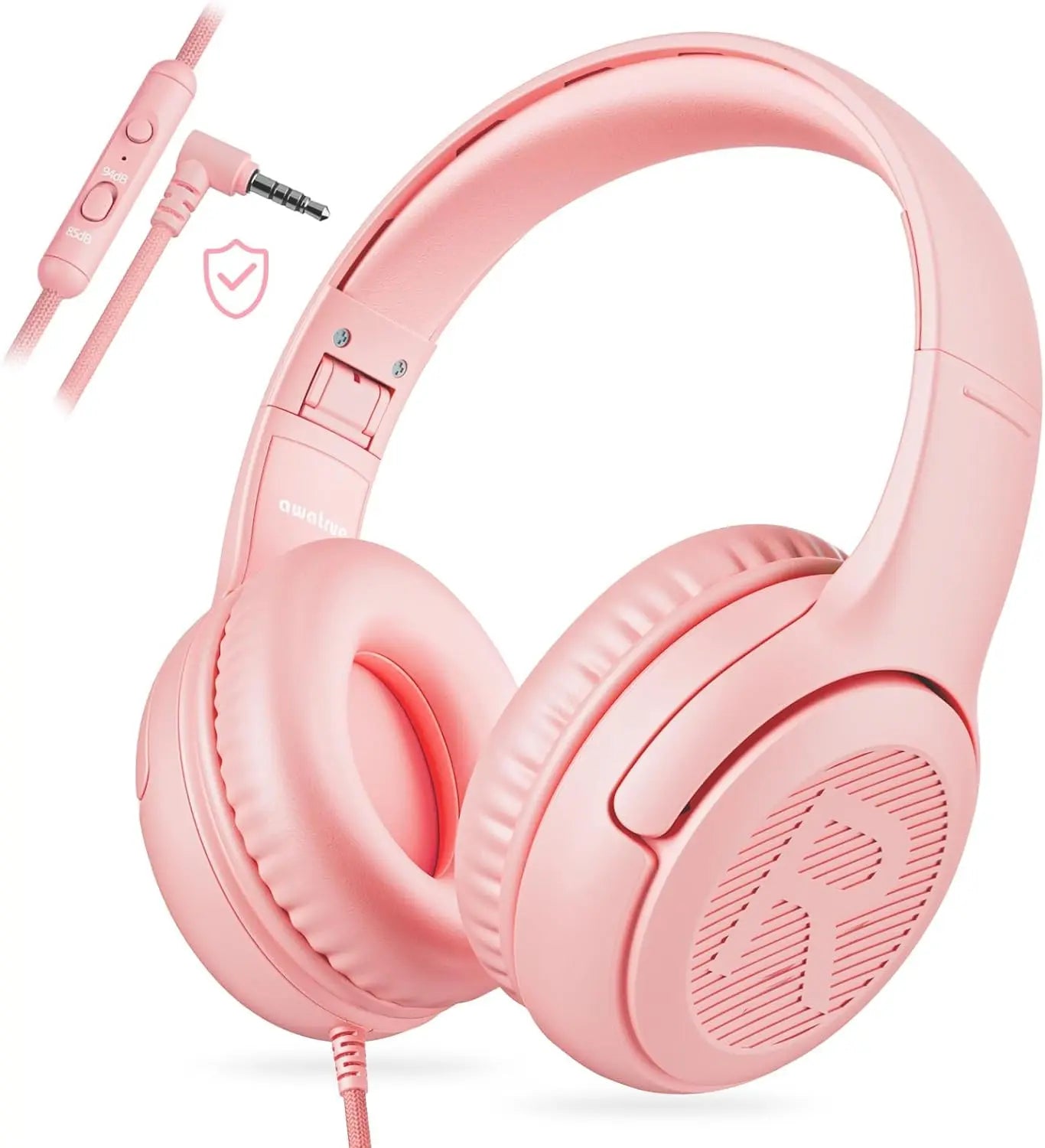 AWATRUE AT2 3.5mm Surround Stereo Gaming Headset – Memory Earmuffs with Mic for PC, Laptop & Kids