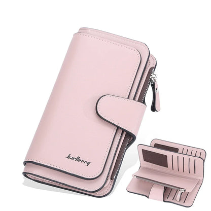 2024 Women’s Long Wallet – Custom Name Engraving, 15 Card Holders & Zippered Classic Purse