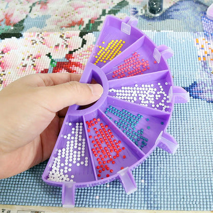 Diamond Painting Tray Kit: 6-Grid Palette with Large Capacity Drill Plate - Art Beading and Cross Stitch Tools