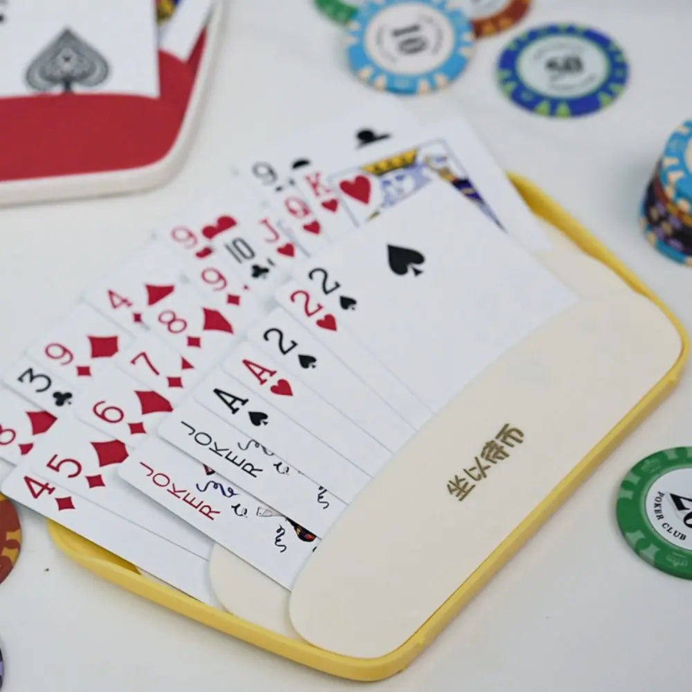 Hands-Free Playing Card Holder - Portable Plastic Poker Rack Helper for Comfortable Card Games