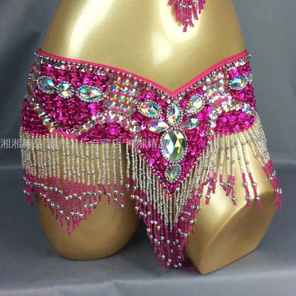 Sexy Girl Belly Dance Costume Set – Bra & Belt Set in 10 Colors for Ladies Bellydancing