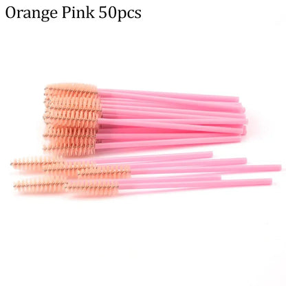 50PCS Reusable Eyelash Brushes – Mascara Wands Spoolers for False Lashes & Eyelash Extensions