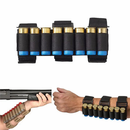 8-Round Buttstock Ammo Holder for Rifle Shells & 12/20 Gauge Shotgun Cartridges – Hunting Shooting Storage Accessory