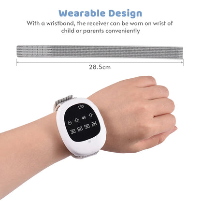 40M Wireless Bedwetting Alarm with Wristband - Enuresis Sensor for Kids & Adults, Potty Training & Elder Care