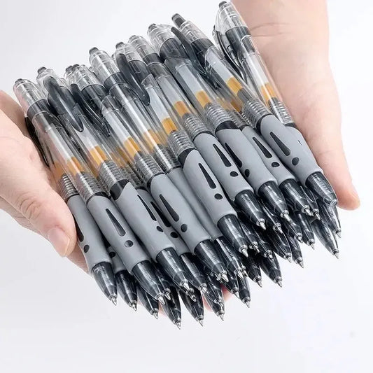 13/30pcs Retractable Gel Pen Set – Black, Red, Blue Ink Ballpoint Pens for Writing, Office, and School Stationery Supplies