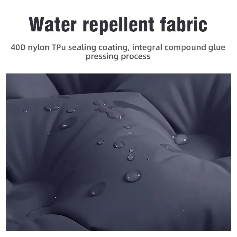 PACOONE Outdoor Camping Double Inflatable Mattress - Extra Wide Ultralight Folding Sleeping Pad