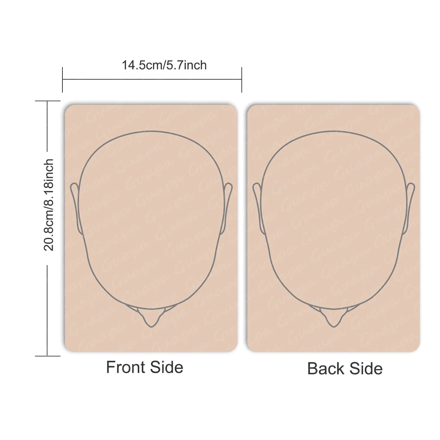 Silicone Practice Skin for Permanent Makeup — Double-Sided Latex Sheet with Brows Design for Hair Stroke Training