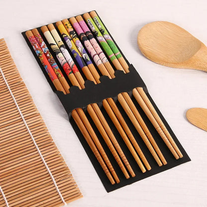 13-Piece DIY Bamboo Sushi Maker Set - Sushi Making Kits with Rice Roll Cooking Tools, Chopsticks, Spoon, Sushi Blade, and Curtain