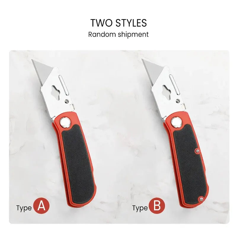 AIRAJ Heavy Duty Utility Knife: Retractable Sharp Blade for Professional Electrician, Steel Break 18mm Blade, Multifunctional Design