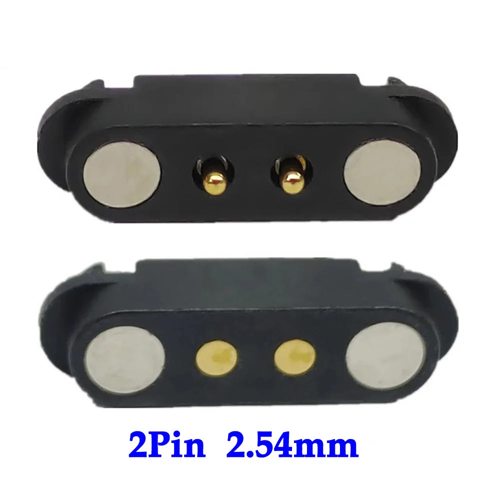 2A DC Magnetic Pogo Pin Connector - 2-5 Pin Spring Loaded Male Female Power Socket with 2.5/2.8mm Pitch