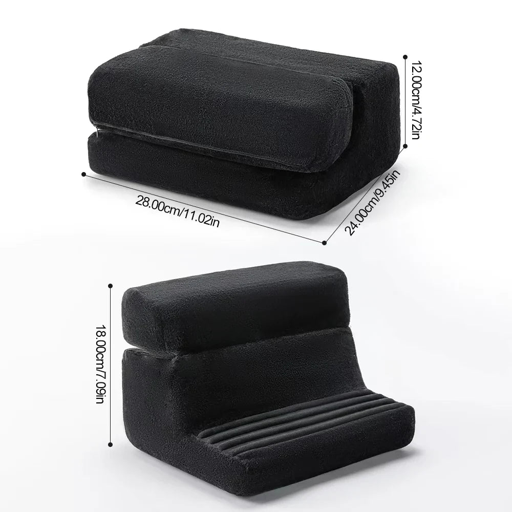 Multi-Functional Tablet Pillow Stand – Foldable 4-Angle Mobile & Tablet Holder for Comfortable Reading & Watching