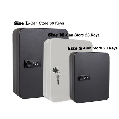 Password Key Lock Box — Multi-Key Safe Organizer for Home, Office, Car, and Factory Use