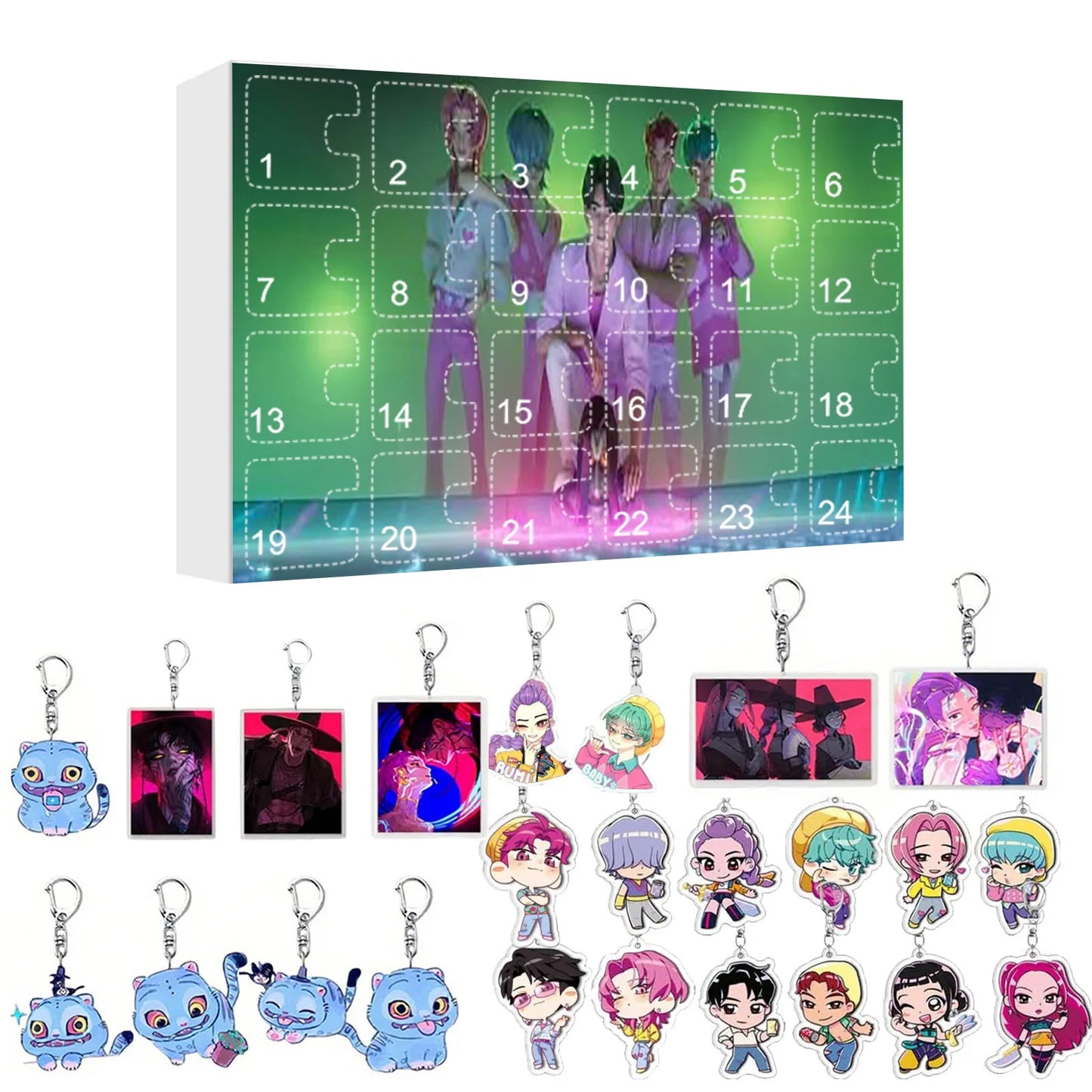 New Kpop Demon Hunters 24-Day Advent Calendar — Rumi, Mira, Zoey & Tiger Christmas Countdown Gift