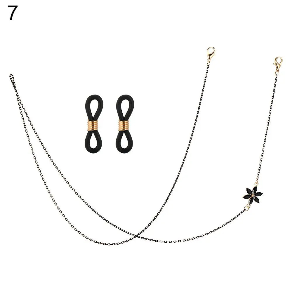Women Pearl Star Eyeglass Chain - Fashion Beaded Sunglasses Holder Neck Strap For Reading Glasses