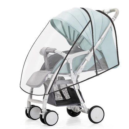 Transparent Universal Stroller Rain Cover - Weather Shield for Baby Car, Wind, Sun, and Rain Protection