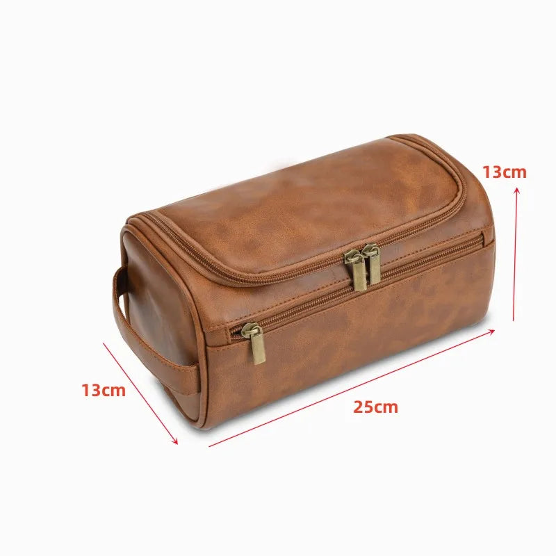 Men's Vintage Luxury Toiletry Bag – Travel Organizer for Cosmetics, Makeup, and Business Essentials