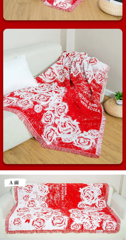 Animal Sofa Blanket Cover – European Village Cartoon Tapestry for Home Decor, Sofa, Bed & Camping