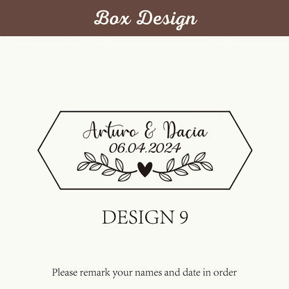 Personalized Walnut Wooden Ring Box - Custom Engraved Engagement & Wedding Ring Holder Gift for Couples, Brides & Grooms