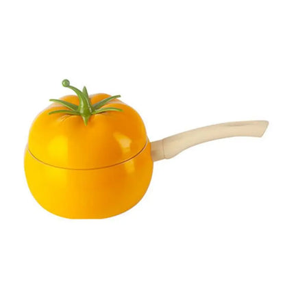 Tomato-Shaped Nonstick Frying Pan – Aluminum Saucepan for Induction & Home Kitchen Cooking