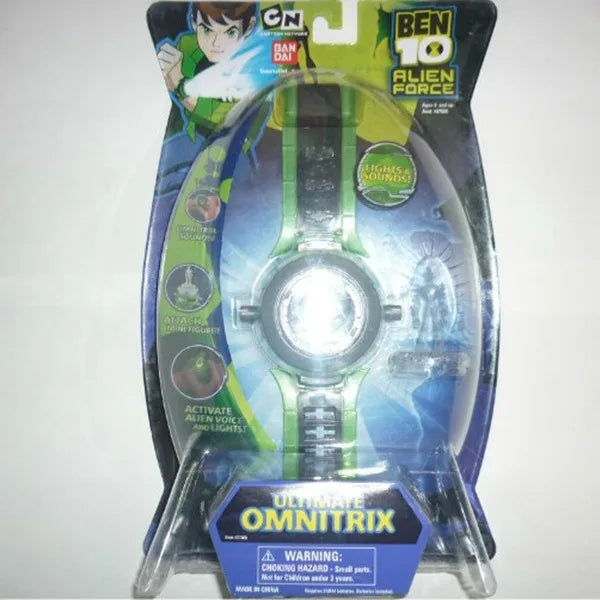 Ben10 Omnitrix Watch – Kids Action Figure Toy Watch with Ben 10 Figurines, Cartoon Children’s Watch for Christmas Gifts