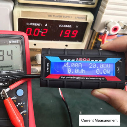 Digital Watt Meter 150A 200A 300A LCD Power Analyzer - Solar Panel & Electrical Voltage Monitor