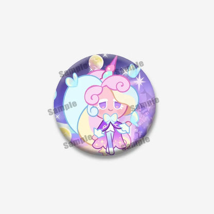 Cookie Run Kingdom Meringue & Jellyfish Enamel Badge – Round Brooch for Backpack, Jewelry Pin & Party Gift
