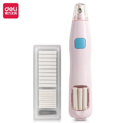 Electric Rubber Eraser Pen by Deli — Adjustable Auto Eraser for Writing, Sketching, and Drawing