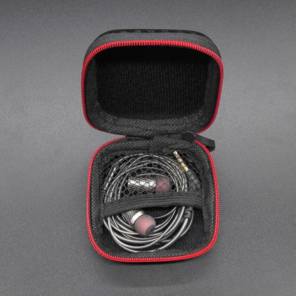 Portable Mini Zipper Headphone Bag – Square Hard Case, Aseismic & Moisture-Proof Storage for Headset, SD & TF Cards