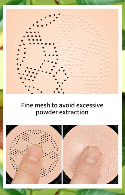 Air Cushion CC Cream with Mushroom Head Puff – Moisturizing, Brightening BB Cream & Waterproof Face Concealer