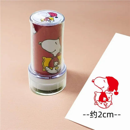 Snoopy Cartoon Photo-Sensitive Round Seal Toy – Cute Portable Reward Gift for Kids