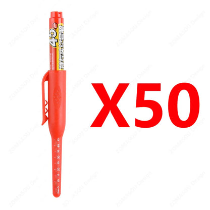 Carpenter Marker Pens — 45mm Long Nib Head, Hole Marker for Woodworking, 100-1PCS White/Black/Blue/Red Hand Tools