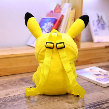Pikachu Plush Backpack — Pokémon Peluche Stuffed Toy Schoolbag, Cute Cartoon Gift for Kids