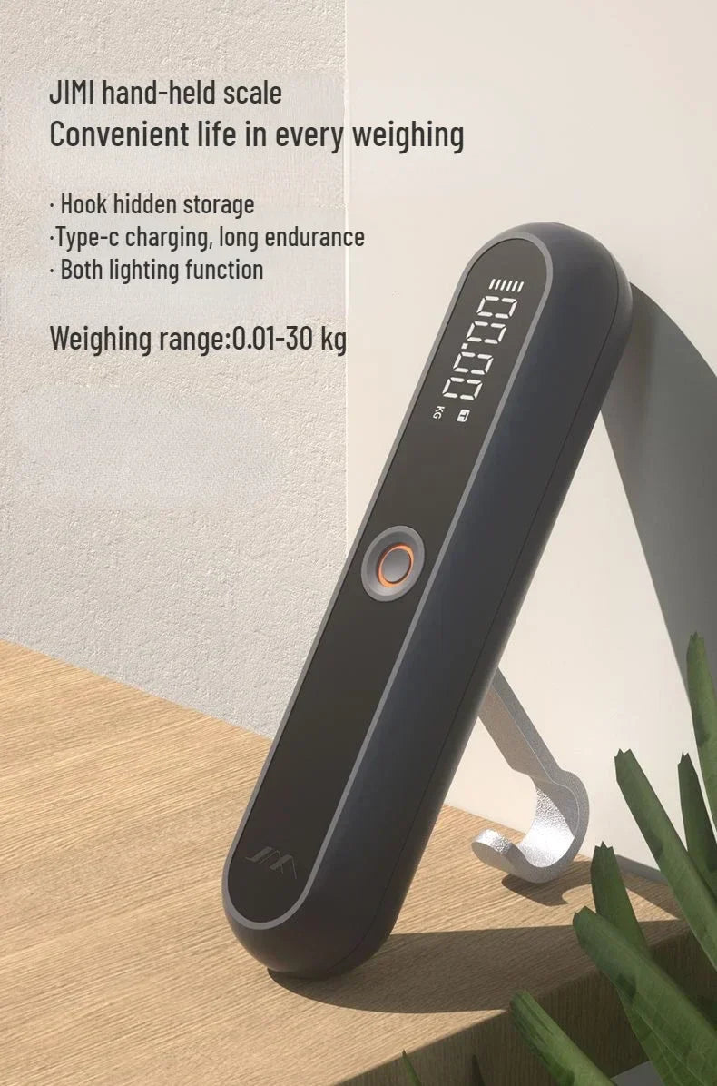 JIMIHOME LCD Digital Electronic Scale - Rechargeable Portable Food & Luggage Scale, Travel Suitcase Balance Weight Scale