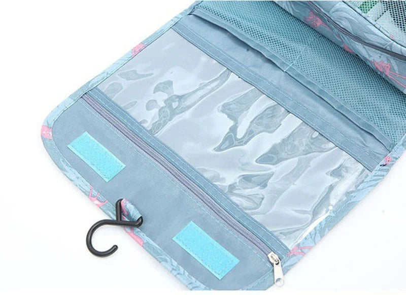 Waterproof Hanging Travel Makeup Bag – Bathroom Cosmetic Organizer for Men & Women