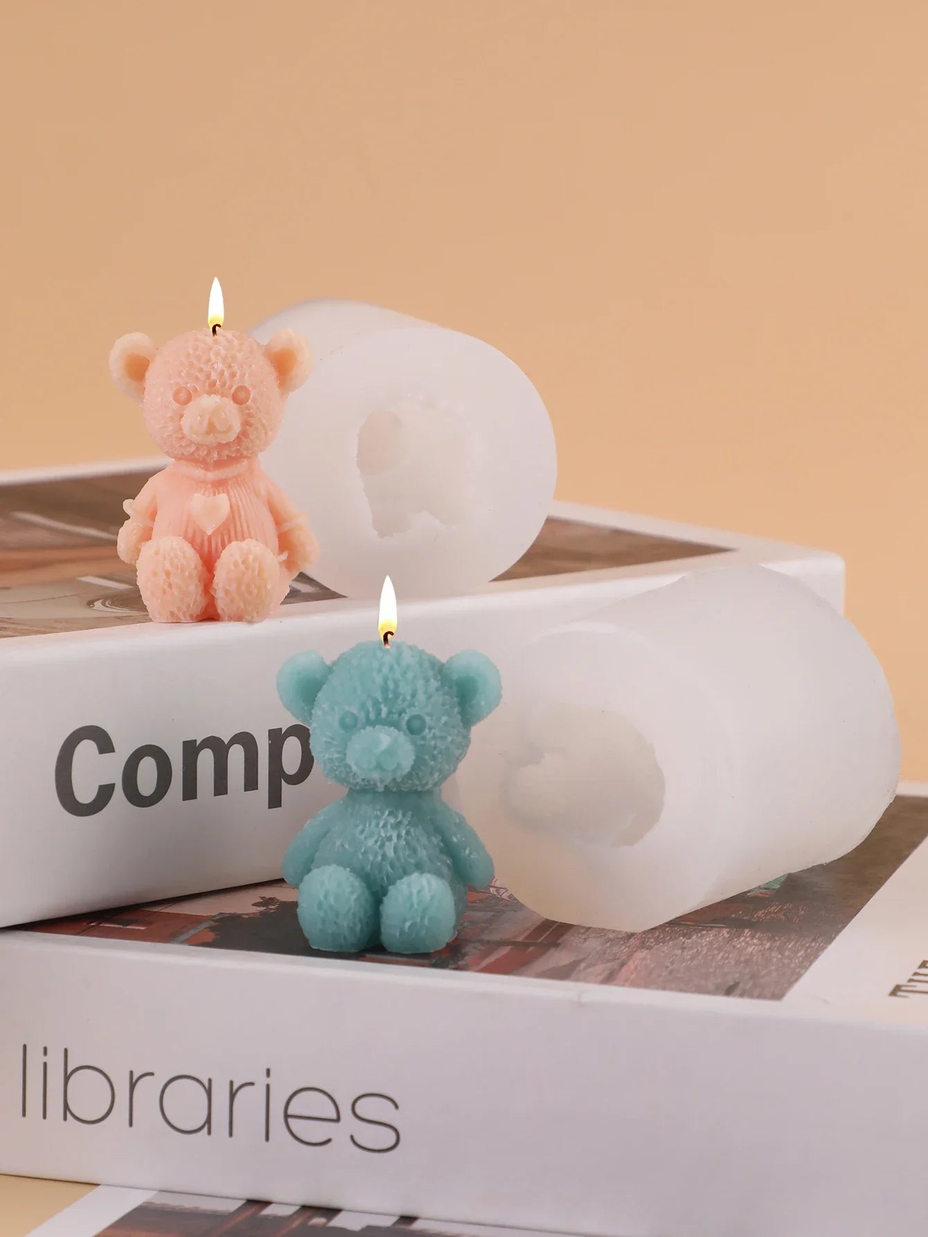 Cute Little Bear Silicone Mold – DIY Candle, Gypsum & Ornament Mold