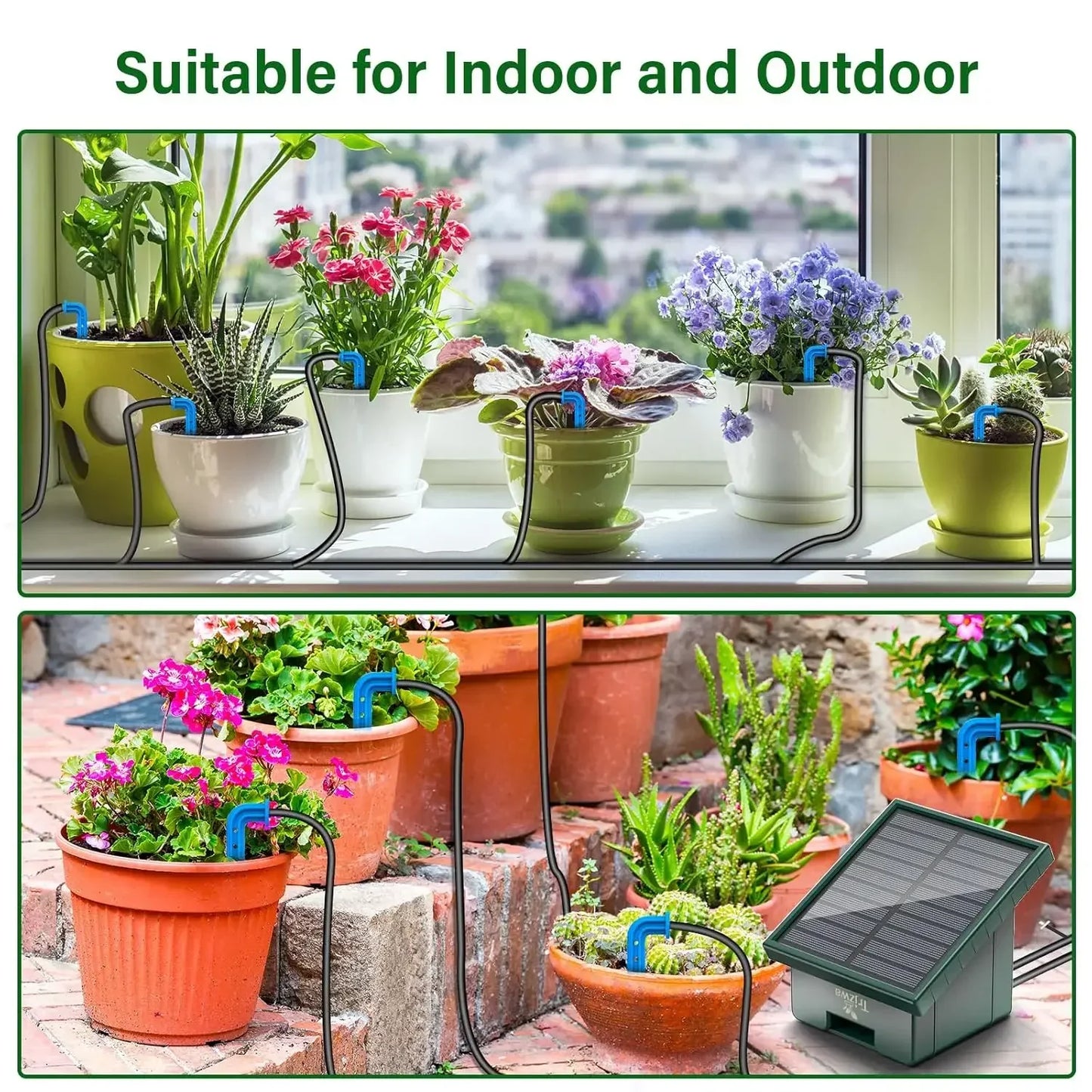 DIY Solar Drip Irrigation Kit – Automatic Garden Watering System for Balcony & Outdoor Plant Care Setup