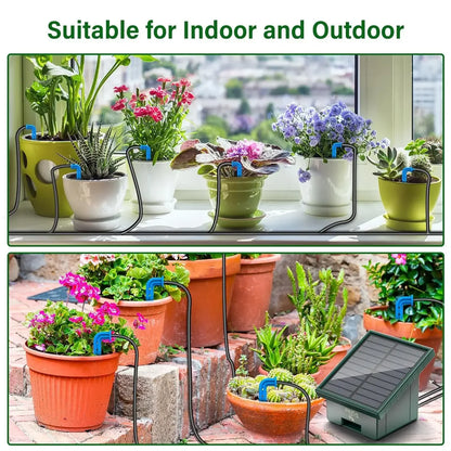 DIY Solar Drip Irrigation Kit – Automatic Garden Watering System for Balcony & Outdoor Plant Care Setup