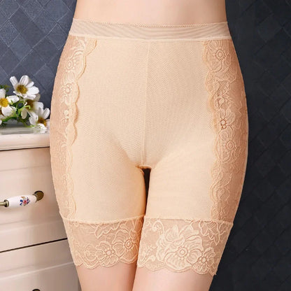 Plus Size Women’s Safety Shorts - Seamless Lace Anti-Chafing Boyshort Underwear for Under Skirts & Dresses