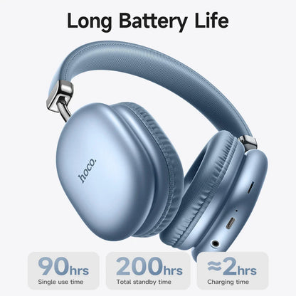 HOCO W35 Max Wireless HiFi Headphones - 42mm Coil Speaker, Bluetooth 5.3, Candy Color, Sports Earphones with AUX/TF Card Mode