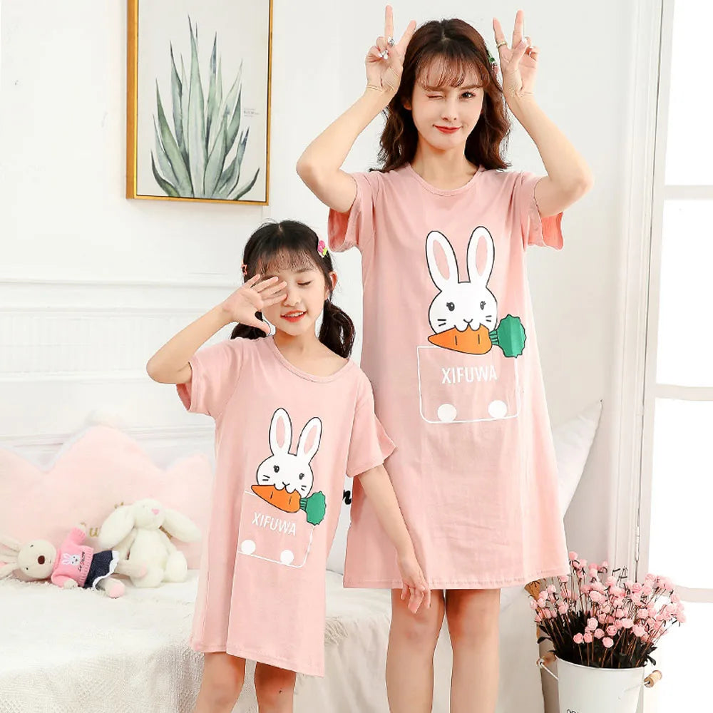 Mom & Daughter Summer Nightgowns - Matching Family Pajamas & Girls Sleepwear Dresses