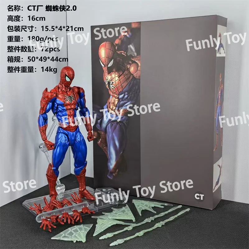 In Stock CT Toys Spiderman Figure – Amazing Yamaguchi Spider-Man 2.0 & Agent Venom Mafex Anime Action Figure, Custom Gifts