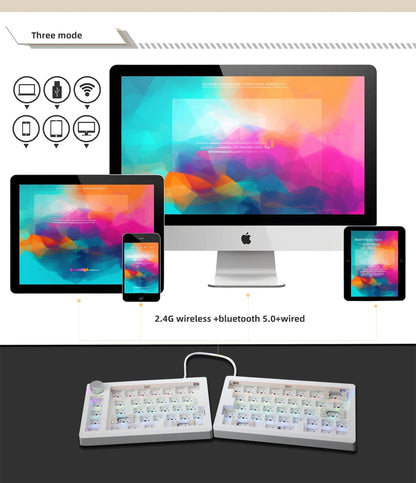 GMK70 Split Mechanical Keyboard Kit – Hot-Swappable, Ergonomic Customizable with QMK/VIA Support